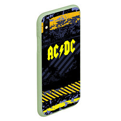 Чехол iPhone XS Max матовый AC/DC: Danger Style, цвет: 3D-салатовый — фото 2