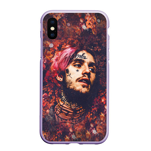 Чехол iPhone XS Max матовый Lil Peep: Cry baby / 3D-Светло-сиреневый – фото 1