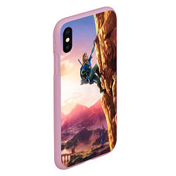 Чехол iPhone XS Max матовый Zelda Rock, цвет: 3D-розовый — фото 2