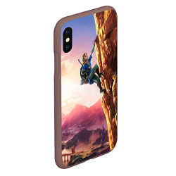 Чехол iPhone XS Max матовый Zelda Rock, цвет: 3D-коричневый — фото 2