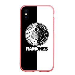 Чехол iPhone XS Max матовый Ramones B&W, цвет: 3D-баблгам