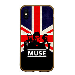 Чехол iPhone XS Max матовый Muse UK, цвет: 3D-коричневый