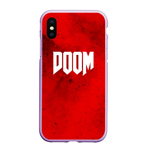 Чехол iPhone XS Max матовый DOOM: Marsian Blood / 3D-Сиреневый – фото 1