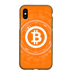 Чехол iPhone XS Max матовый Bitcoin Tech