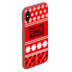 Чехол iPhone XS Max матовый RHCP: New Year, цвет: 3D-красный — фото 2