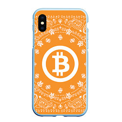 Чехол iPhone XS Max матовый Bitcoin Mandala