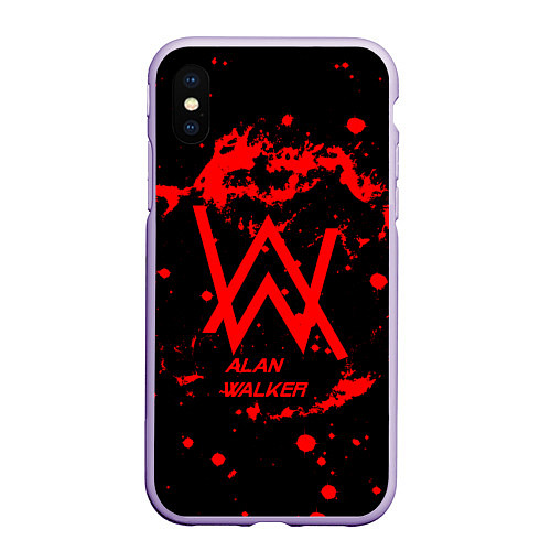 Чехол iPhone XS Max матовый Alan Walker: Music Space / 3D-Светло-сиреневый – фото 1