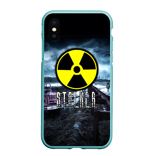 Чехол iPhone XS Max матовый S.T.A.L.K.E.R: Radiation / 3D-Мятный – фото 1