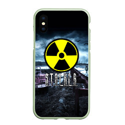 Чехол iPhone XS Max матовый S.T.A.L.K.E.R: Radiation, цвет: 3D-салатовый