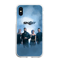 Чехол iPhone XS Max матовый Skillet: Smoke, цвет: 3D-белый