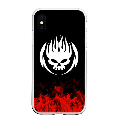 Чехол iPhone XS Max матовый The Offspring: Red Flame / 3D-Белый – фото 1