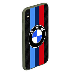 Чехол iPhone XS Max матовый BMW SPORT, цвет: 3D-темно-зеленый — фото 2