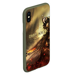 Чехол iPhone XS Max матовый Dark Souls: Dark Knight, цвет: 3D-темно-зеленый — фото 2