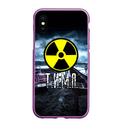 Чехол iPhone XS Max матовый S.T.A.L.K.E.R: Тима, цвет: 3D-фиолетовый