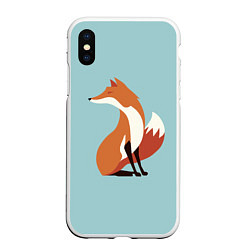 Чехол iPhone XS Max матовый Minimal Fox