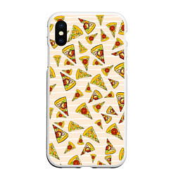 Чехол iPhone XS Max матовый Pizza Love