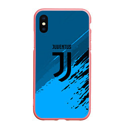 Чехол iPhone XS Max матовый FC Juventus: Abstract style