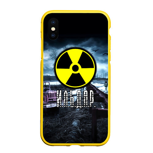 Чехол iPhone XS Max матовый S.T.A.L.K.E.R: Ильдар / 3D-Желтый – фото 1