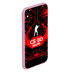 Чехол iPhone XS Max матовый CS:GO - Марк, цвет: 3D-розовый — фото 2