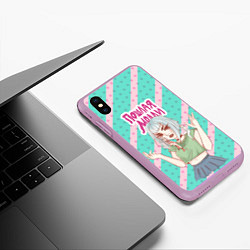 Чехол iPhone XS Max матовый Пошлая Молли, цвет: 3D-сиреневый — фото 2