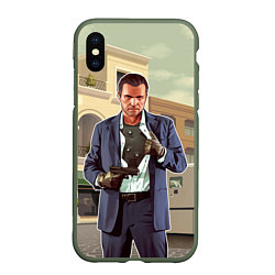 Чехол iPhone XS Max матовый GTA V: Michael