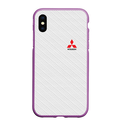 Чехол iPhone XS Max матовый MITSUBISHI SPORT / 3D-Фиолетовый – фото 1