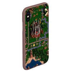 Чехол iPhone XS Max матовый Heroes III: Map, цвет: 3D-коричневый — фото 2