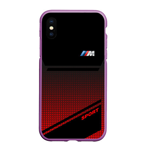 Чехол iPhone XS Max матовый BMW 2018 M Sport / 3D-Фиолетовый – фото 1