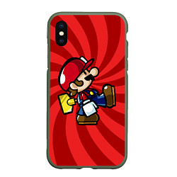 Чехол iPhone XS Max матовый Super Mario: Red Illusion