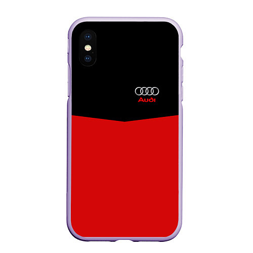 Чехол iPhone XS Max матовый Audi R&B / 3D-Светло-сиреневый – фото 1