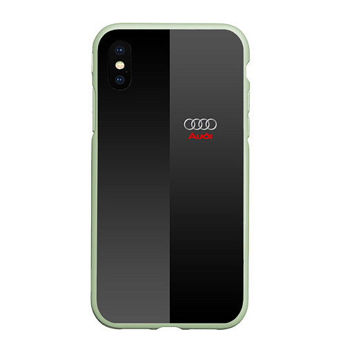 Чехол iPhone XS Max матовый Audi: Metallic Style / 3D-Салатовый – фото 1