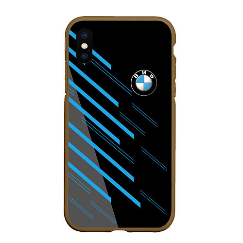 Чехол iPhone XS Max матовый BMW SPORT / 3D-Коричневый – фото 1