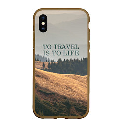 Чехол iPhone XS Max матовый To Travel is to Life