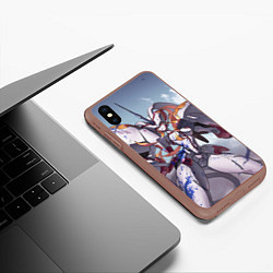 Чехол iPhone XS Max матовый Zero Two, цвет: 3D-коричневый — фото 2