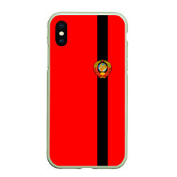 Чехол iPhone XS Max матовый Советский Союз, цвет: 3D-салатовый