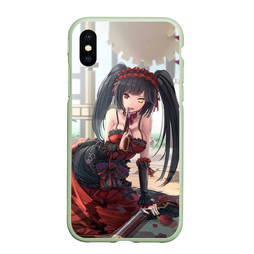 Чехол iPhone XS Max матовый Kurumi Tokisaki / 3D-Салатовый – фото 1