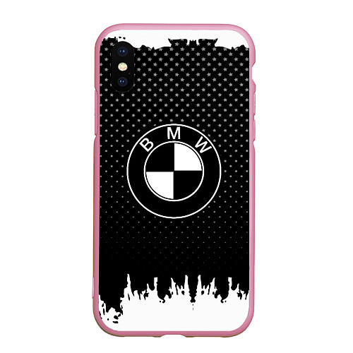 Чехол iPhone XS Max матовый BMW Black Style / 3D-Розовый – фото 1