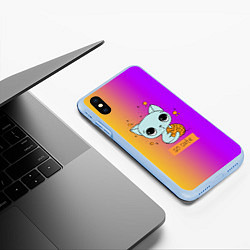 Чехол iPhone XS Max матовый So cutte, цвет: 3D-голубой — фото 2