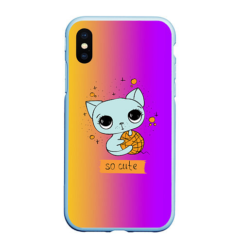 Чехол iPhone XS Max матовый So cutte / 3D-Голубой – фото 1