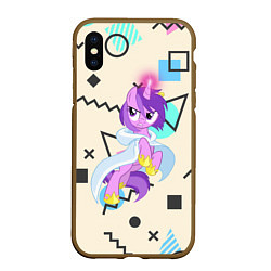 Чехол iPhone XS Max матовый My Little Pony, цвет: 3D-коричневый