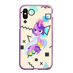 Чехол iPhone XS Max матовый My Little Pony, цвет: 3D-фиолетовый