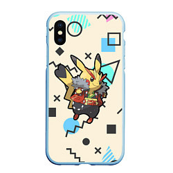 Чехол iPhone XS Max матовый Pikachu Geometry