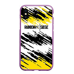 Чехол iPhone XS Max матовый Rainbow Six Siege: Yellow, цвет: 3D-фиолетовый