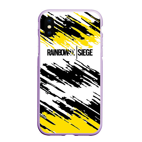 Чехол iPhone XS Max матовый Rainbow Six Siege: Yellow / 3D-Сиреневый – фото 1