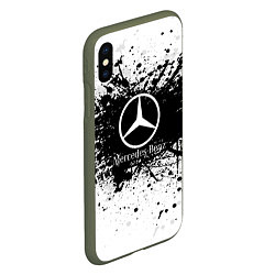Чехол iPhone XS Max матовый Mercedes-Benz: Black Spray, цвет: 3D-темно-зеленый — фото 2