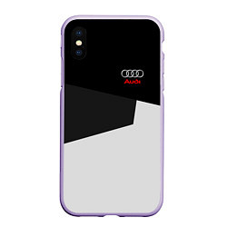 Чехол iPhone XS Max матовый Audi Sport, цвет: 3D-светло-сиреневый