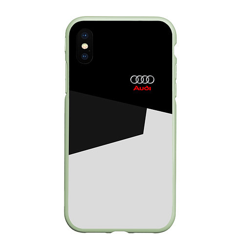 Чехол iPhone XS Max матовый Audi Sport / 3D-Салатовый – фото 1