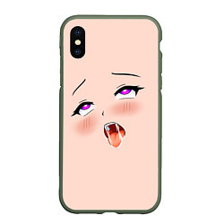 Чехол iPhone XS Max матовый Ahegao Face