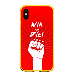 Чехол iPhone XS Max матовый FCSM: Win or Die, цвет: 3D-желтый