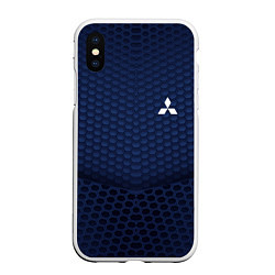 Чехол iPhone XS Max матовый Mitsubishi: Sport Motors, цвет: 3D-белый